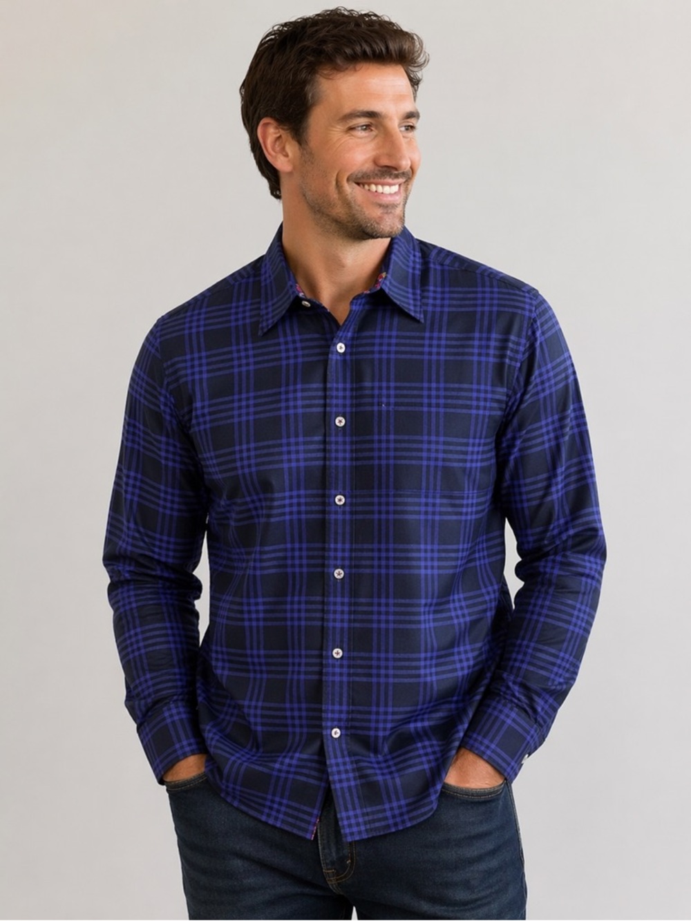 Robert Graham The Freshly Laundered Shirt Men’s Size 2XL XXL Blue plaid